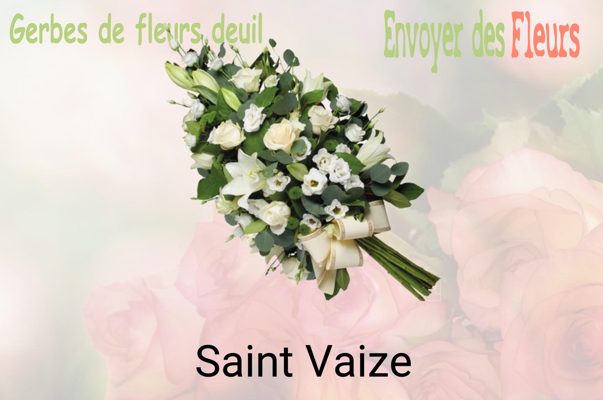 Gerbe de fleurs de deuil livrée à Saint-Vaize